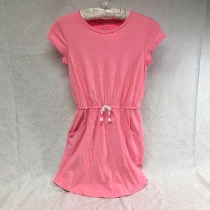 Tee shirt dress bright coral
